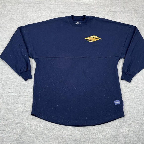 Disney Cruise Line Navy & Gold Wish Spirit Jersey XS Long Sleeve Shirt Mickey - Picture 1 of 8